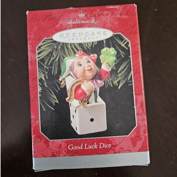 GOOD LUCK DICE ~ 1998 ~ Hallmark Keepsake Ornament ~ New - Picture 1 of 2